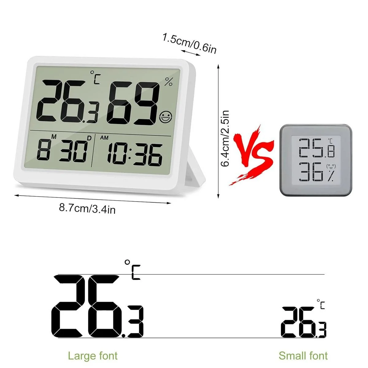 BRAIDOL Digitales Raumthermometer & Hygrometer – Innenwetterstation